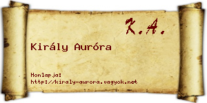 Király Auróra névjegykártya